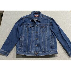 Denim Gear Men's Jean Jacket Size Large Dark Wash Button Down